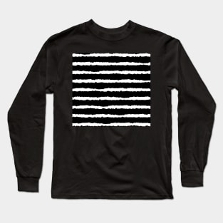 Black Horizontal Stripe Seamless Pattern Long Sleeve T-Shirt